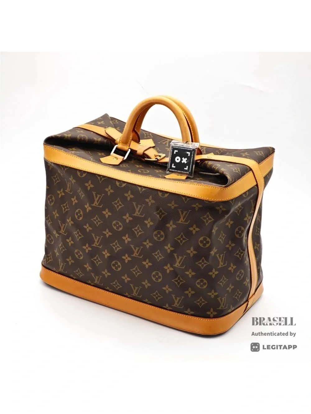 Louis Vuitton Brown Monogram Leather Travel Holdall Cruiser 40